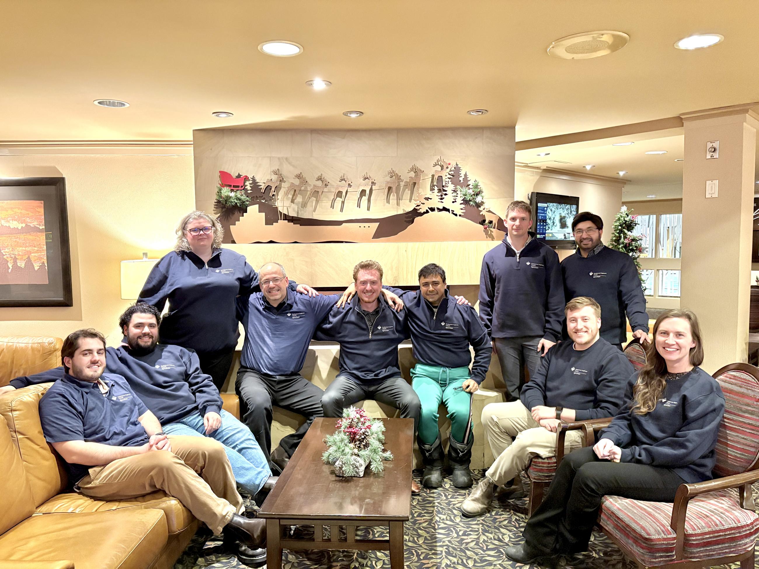 Algoma PEO Executive Members Group Photo 2025 Christmas Dinner
